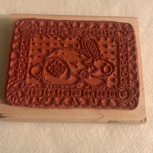 Vintage 1995 Stampin Up Patchwork Bunny Rubber Stamp. - Picture 2 of 2